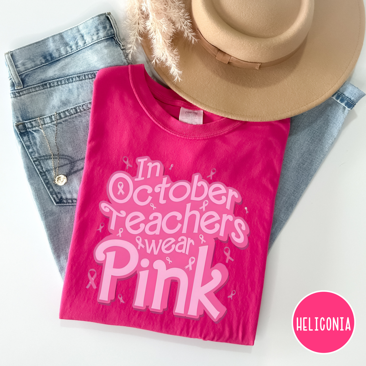 In October teachers wear pink