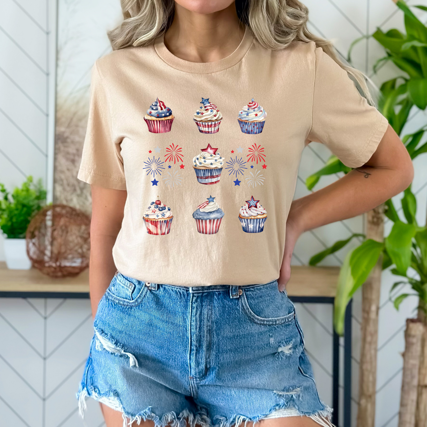 Patriotic cupcakes & fireworks