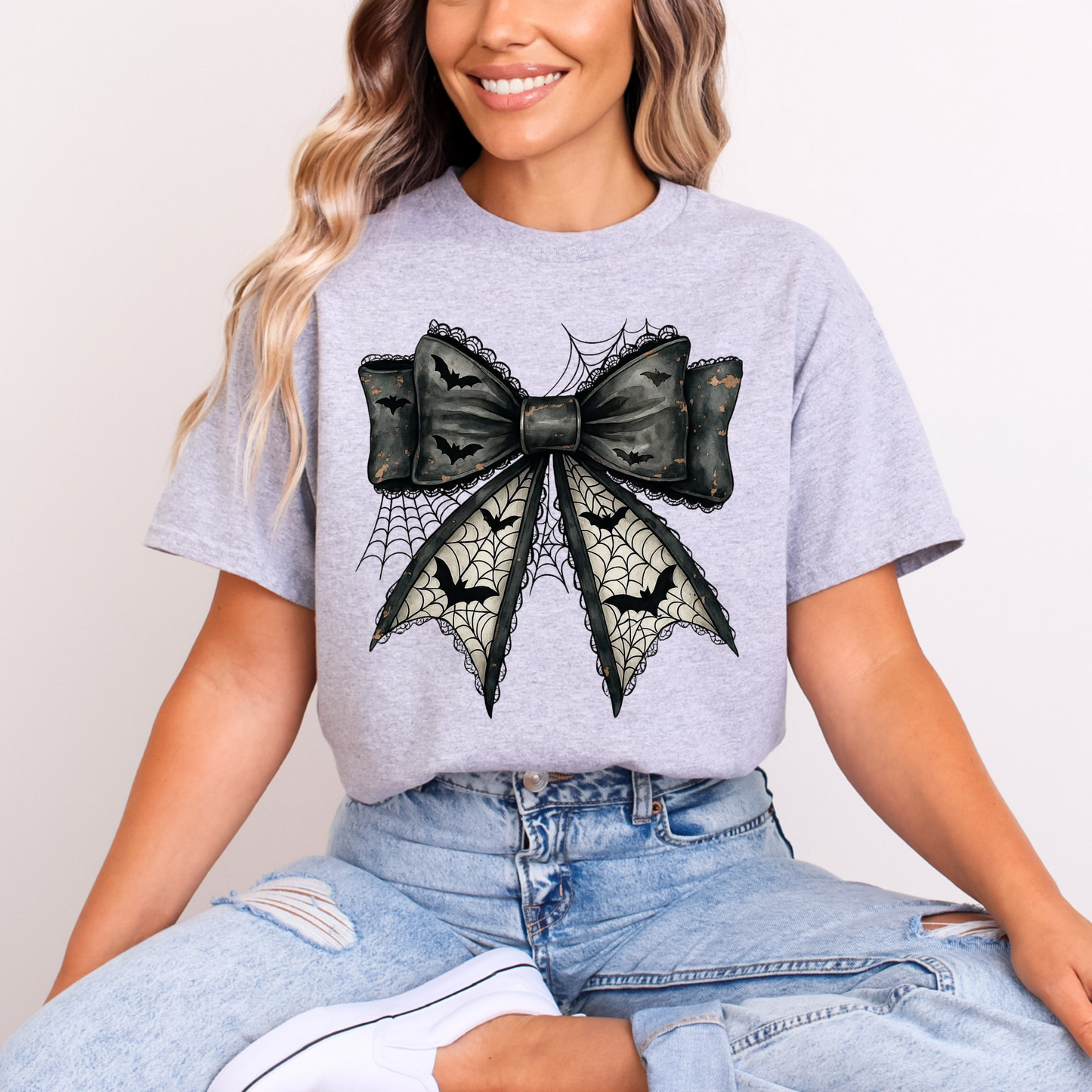 Black lace bow