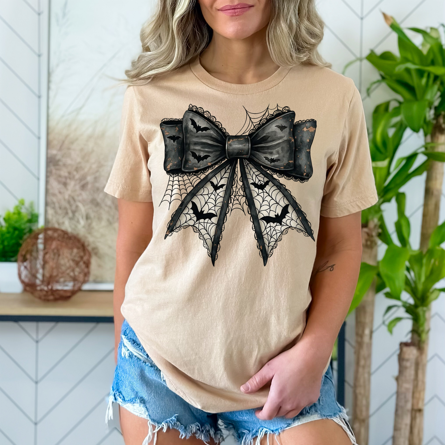Black lace bow