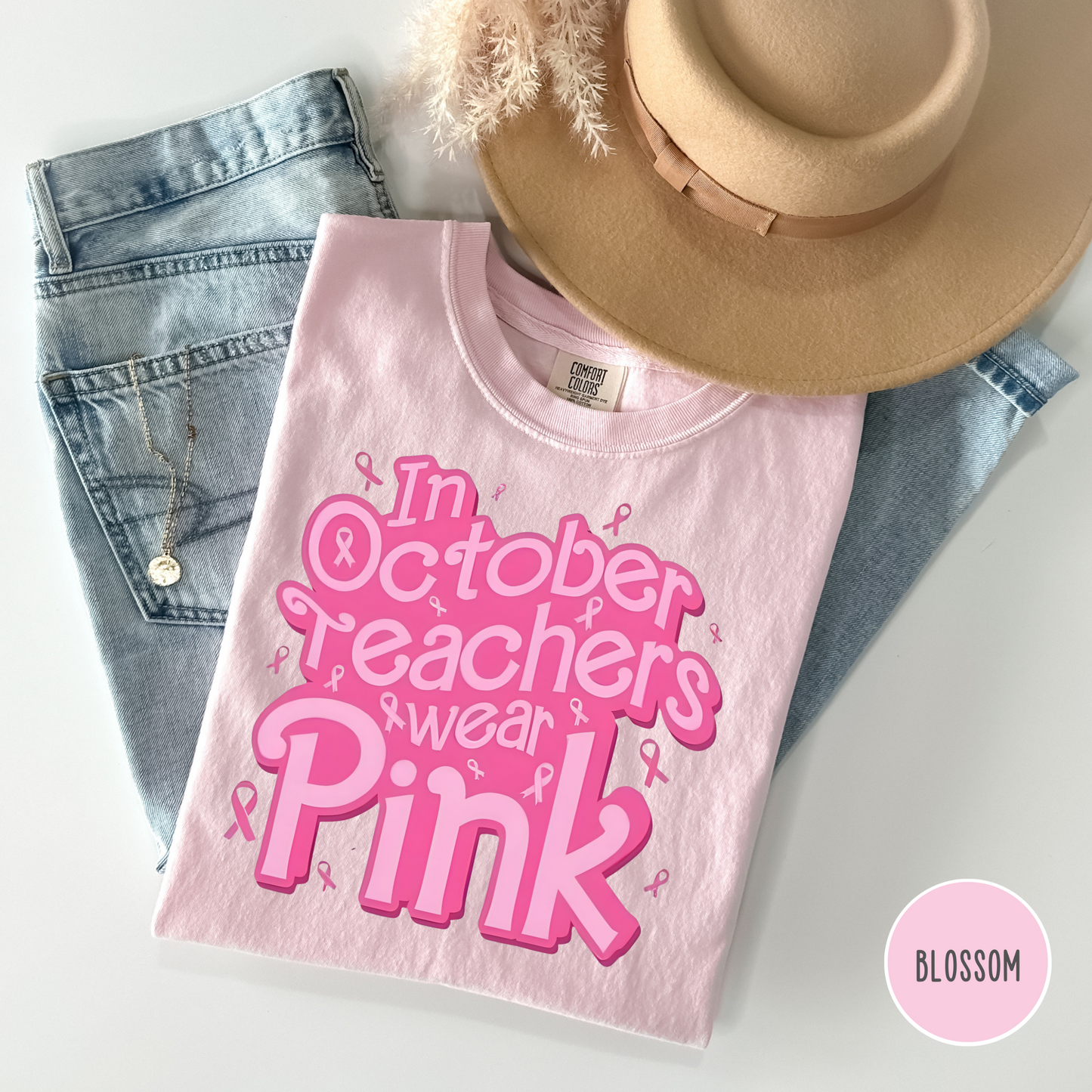 In October teachers wear pink
