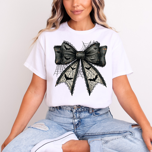 Black lace bow