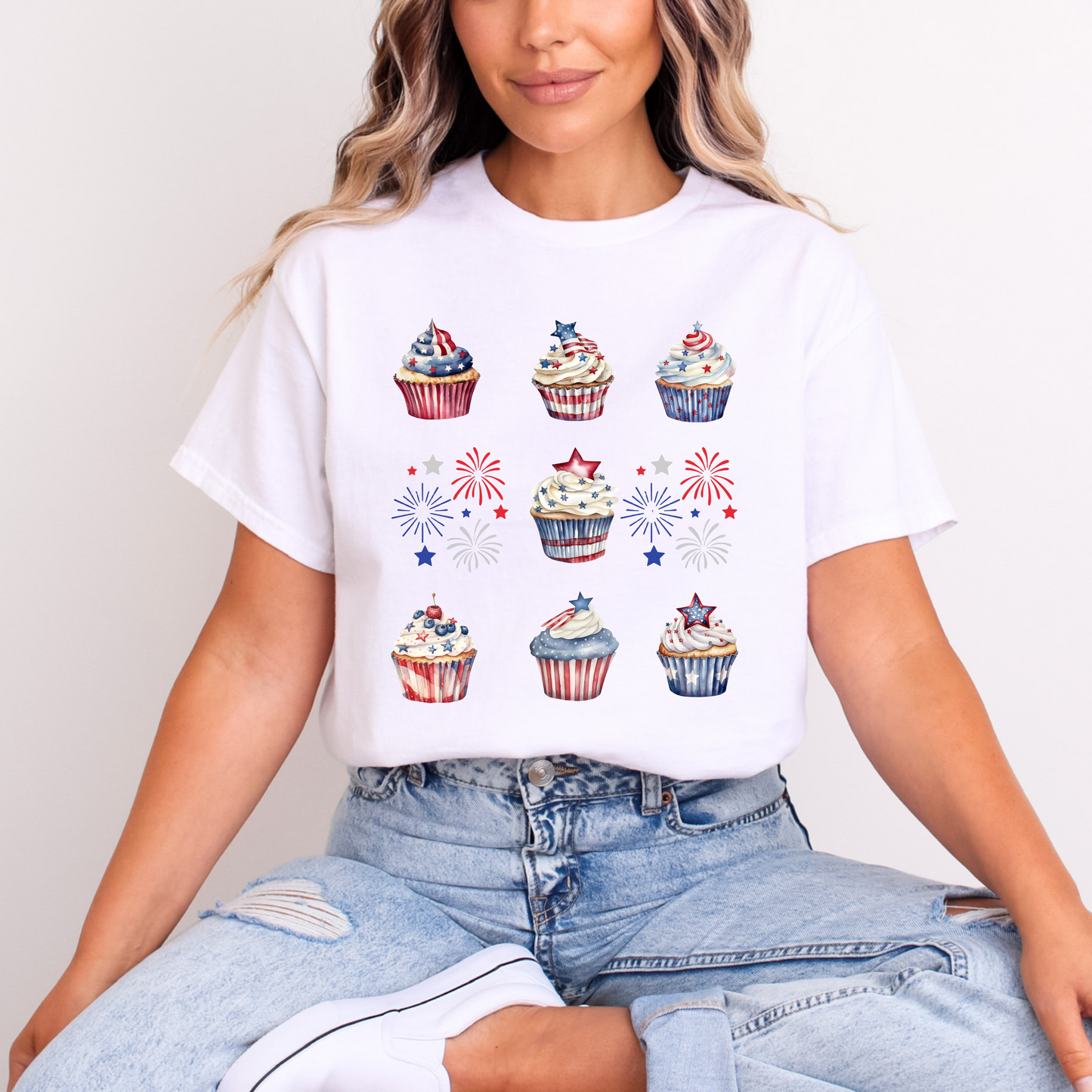 Patriotic cupcakes & fireworks