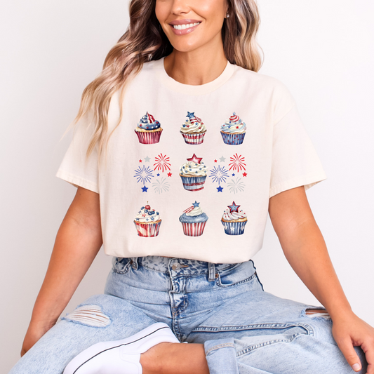 Patriotic cupcakes & fireworks